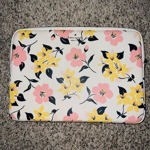 Kate Spade Pink and Yellow Floral Laptop Sleeve